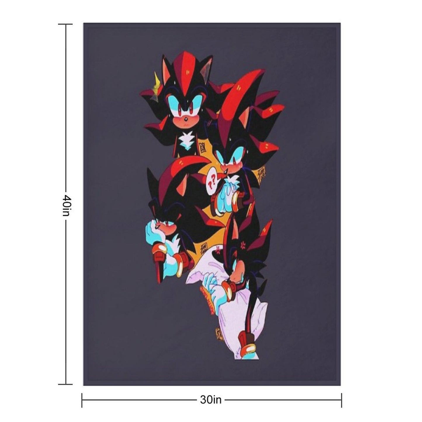 Mens Best Shadow The Hedgehog Cute Gifts Multi-functional Throw Blanket