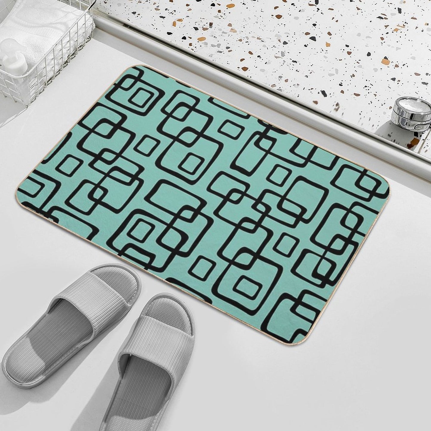 Mid Century Modern Decoration  Non-Slip Bath Mat