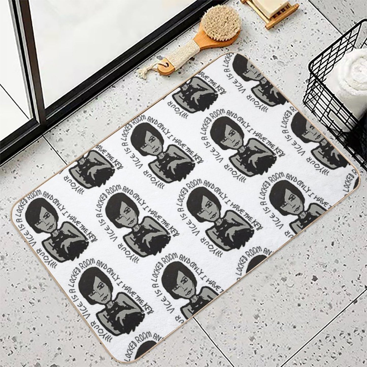 YOUR VICE IS A LOCKED ROOM AND ONLY I HAVE THE KEY  Repositionable Bath Mat
