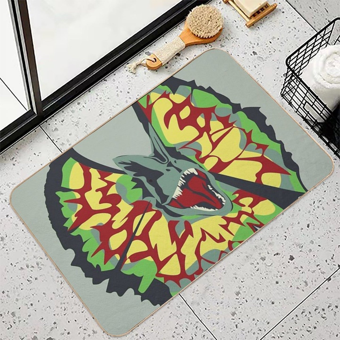 Dilophosaurus  Fade-Resistant Bath Mat
