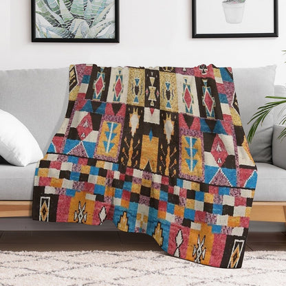 Moroccan Heritage Pattern Carpet All-season Throw Blanket