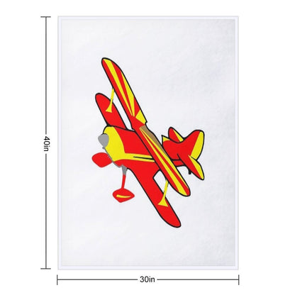 Biplane Sustainable Throw Blanket