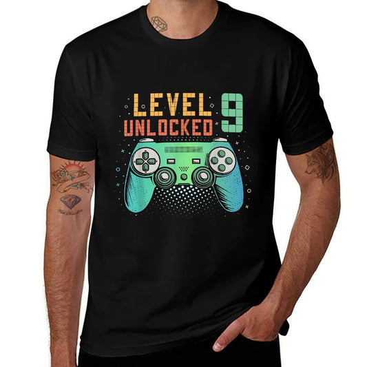 Level 9 Unlocked 9th Birthday Gamer Gifts 9 Year Old Boys  Classic T-Shirt