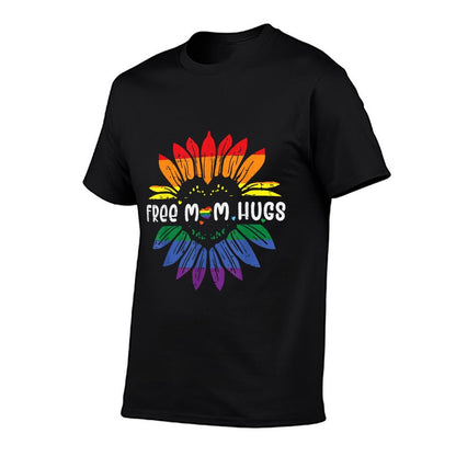 Gay Pride Free Mom Hugs Sunflower Rainbow Lgbtq Mama  Versatile T-Shirt