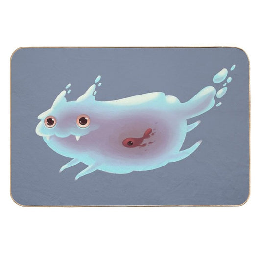 Ghost Cat  Rapid-Drying Bath Mat