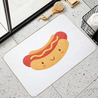 Happy Hot Dog  Eco-Friendly Bath Mat