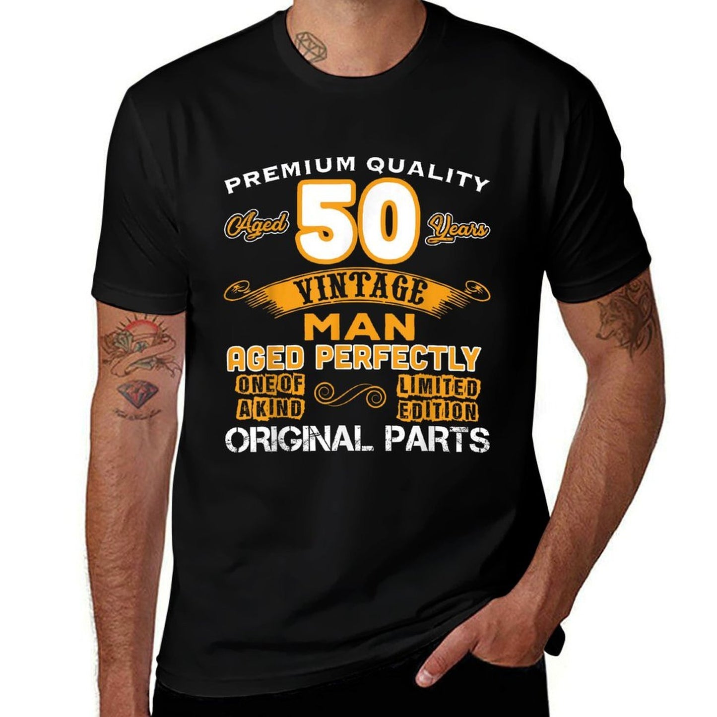 Funny Party 50th Vintage Man Birthday Gift For All  Slim-fit Cut T-Shirt