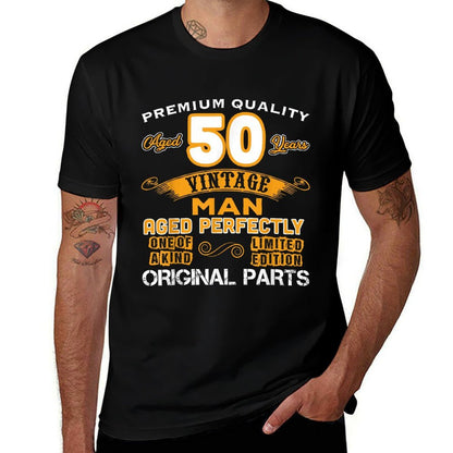 Funny Party 50th Vintage Man Birthday Gift For All  Slim-fit Cut T-Shirt