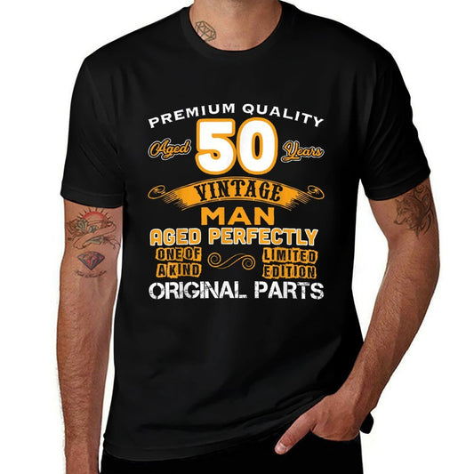 Funny Party 50th Vintage Man Birthday Gift For All  Slim-fit Cut T-Shirt