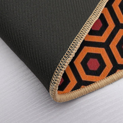 Overlook Hotel Carpet Honeycomb Variation  High-Traffic Bath Mat