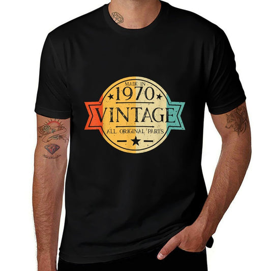 Classic 50th Birthday Gift For Men Women Vintage 1970 Funny  Graphic-printed T-Shirt