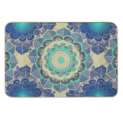 Midnight Bloom  Rapid-Drying Bath Mat