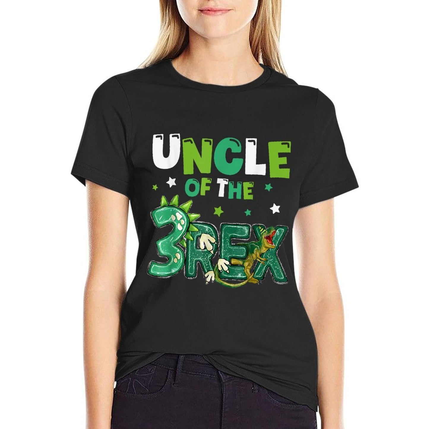 Uncle of The Three Rex Birthday Dinosaur Family Matching  Durable T-Shirt
