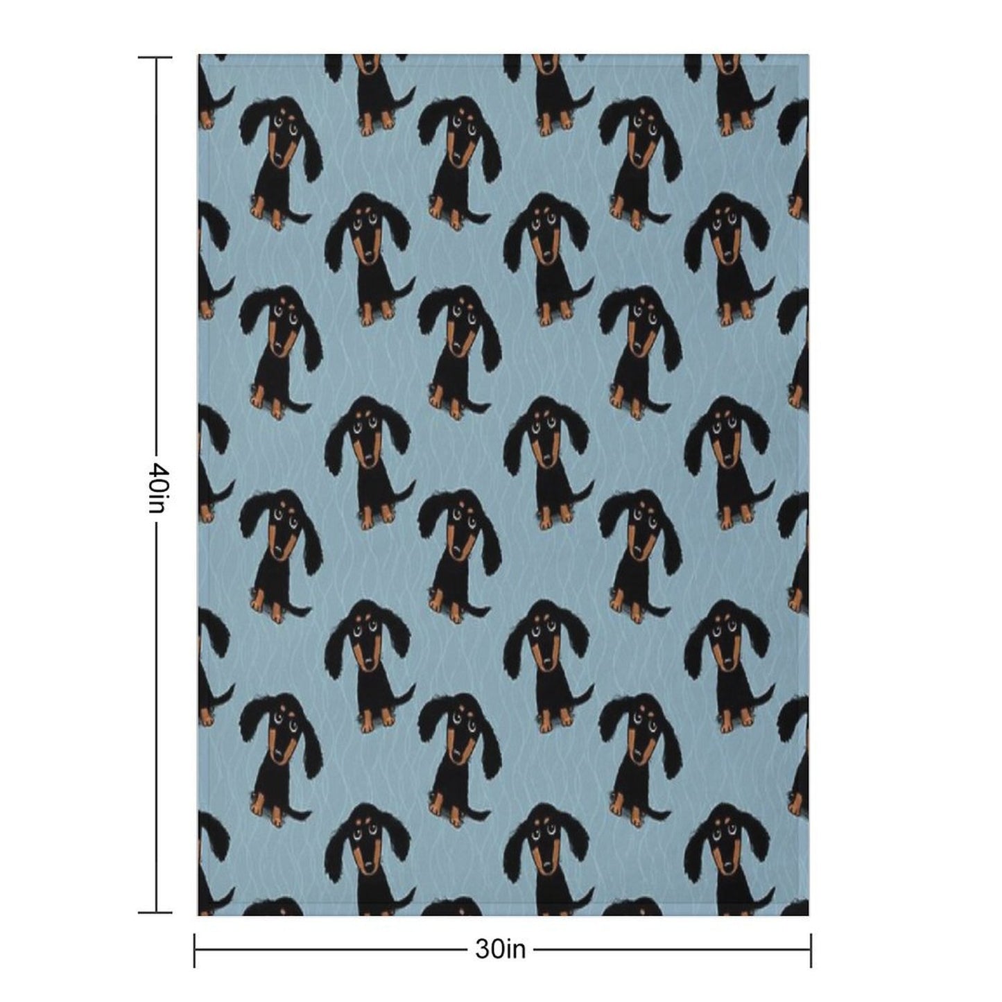 Longhaired Dachshund Black And Tan Puppy Dog Wrinkle-free Throw Blanket