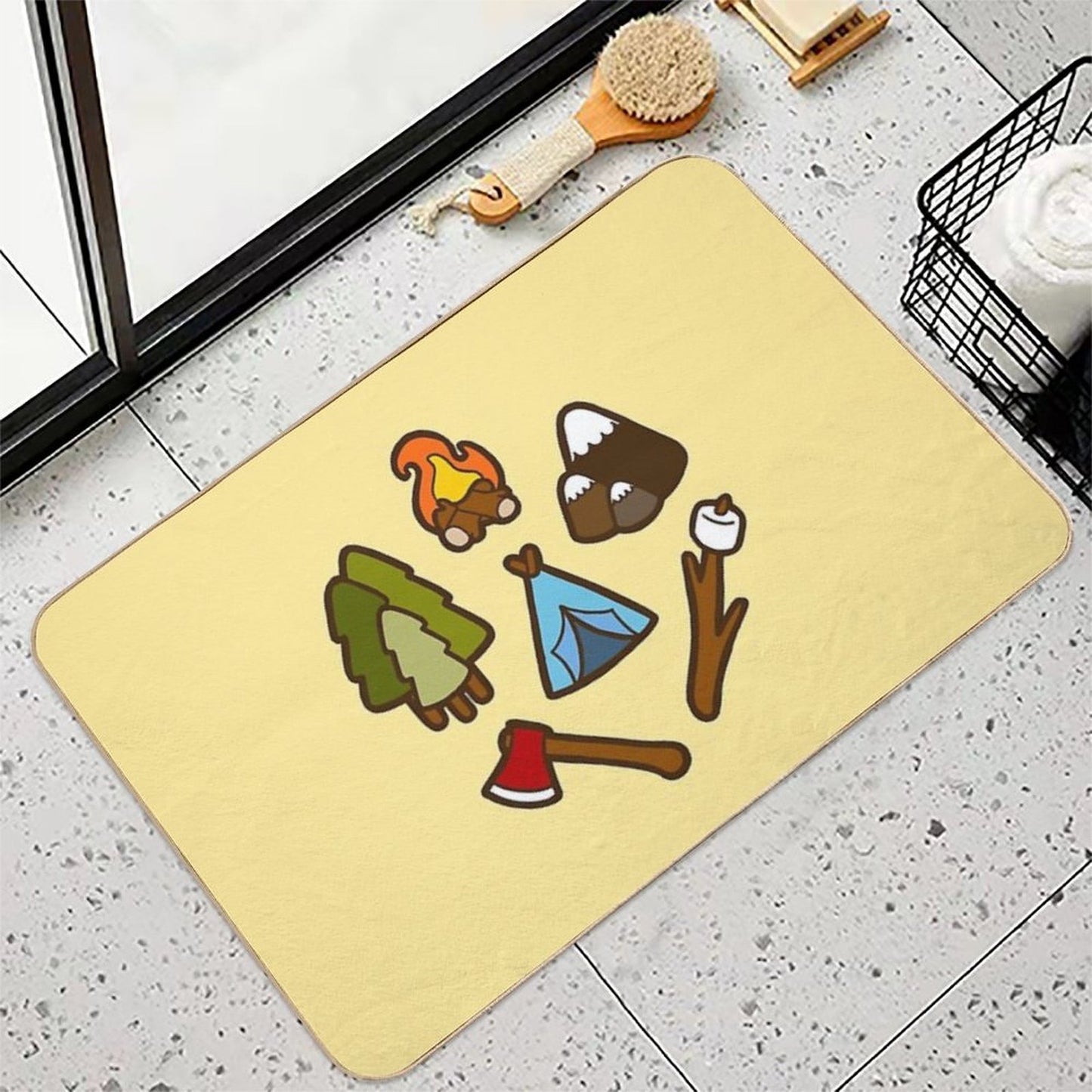 Camping Is Cool  Multi-Purpose Bath Mat