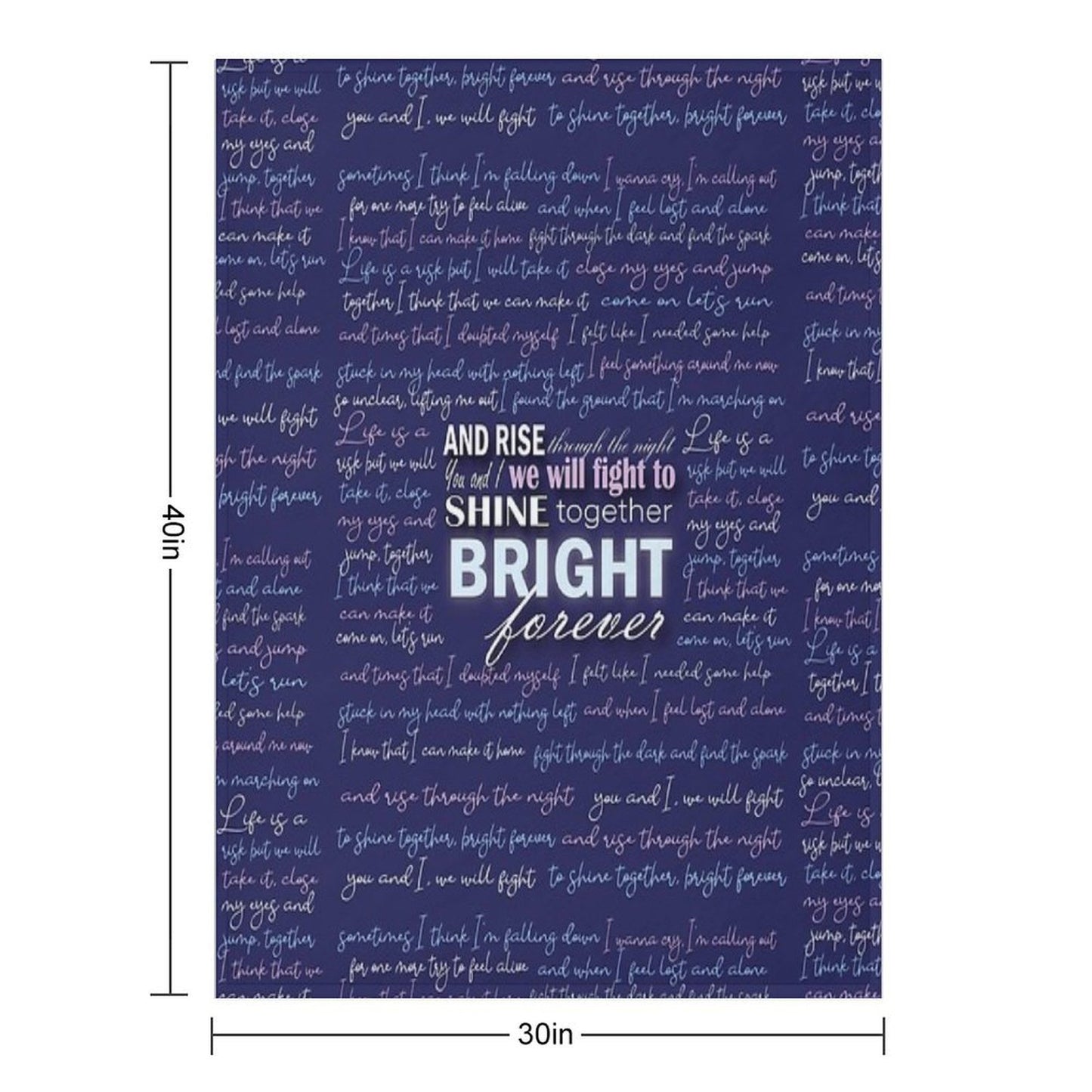 Bright Julie And The Phantoms Lyric Poster Durable Throw Blanket