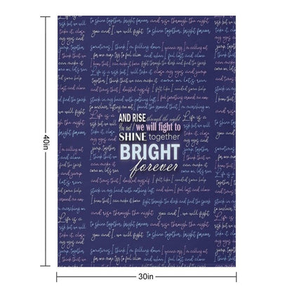 Bright Julie And The Phantoms Lyric Poster Durable Throw Blanket