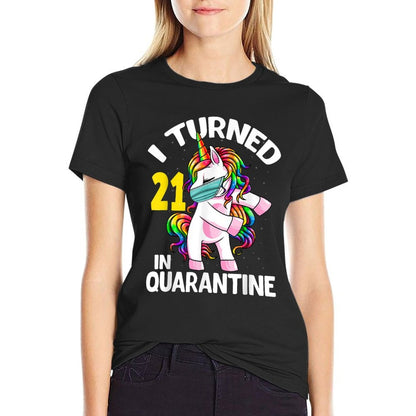 I Turned 21 In Quarantine Flossing Unicorn 21st Birthday  Breathable T-Shirt