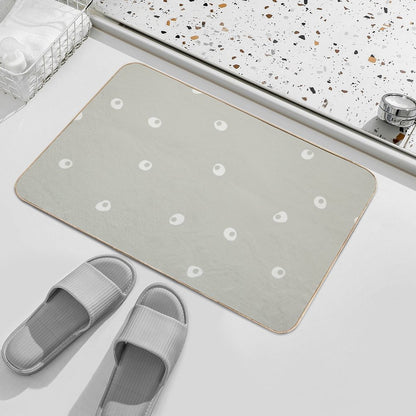 Sage Green Polka Dots  Slip-Resistant Bath Mat