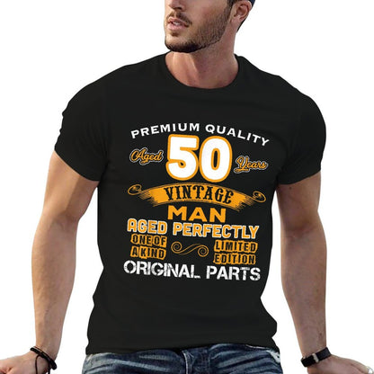 Funny Party 50th Vintage Man Birthday Gift For All  Slim-fit Cut T-Shirt