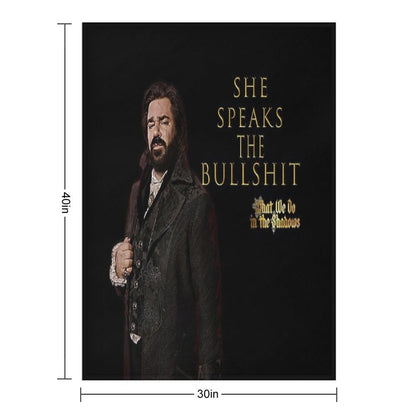 She Speaks The Bullshit - Laszlo Multi-functional Throw Blanket