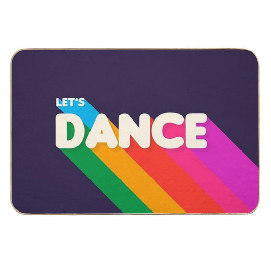 Rainbow Dance Typography  Eco-Friendly Bath Mat