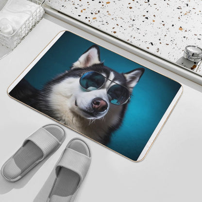 Mr Siberian Husky Durable Bath Mat