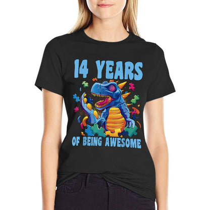 Happy 14 Birthday 14 Year Old Autistic Autism 14th Birthday  Durable T-Shirt
