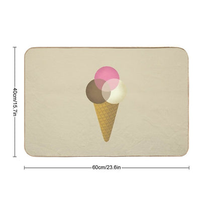 Icecream Venndor  Repositionable Bath Mat