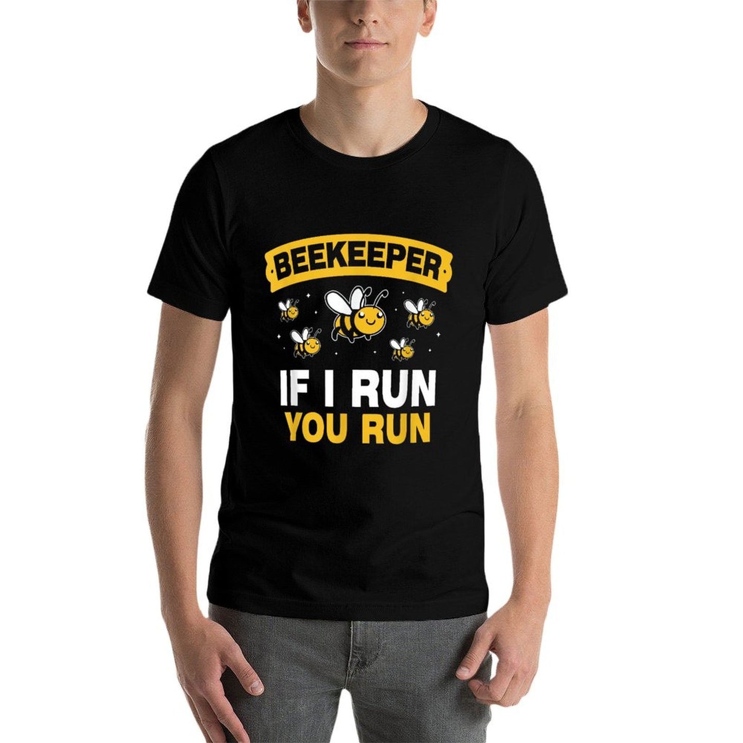 Beekeeper If I Run You Run Hobby Bee Beekeeping Beekeeper  Lightweight T-Shirt
