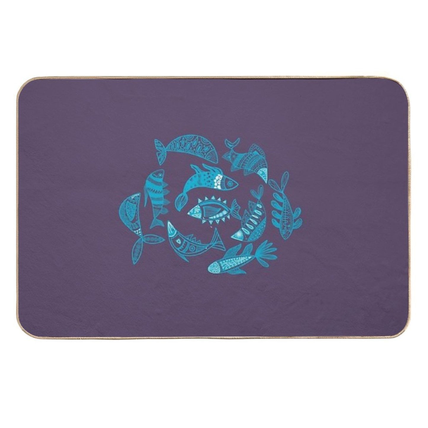 School Fish  Rapid-Drying Bath Mat