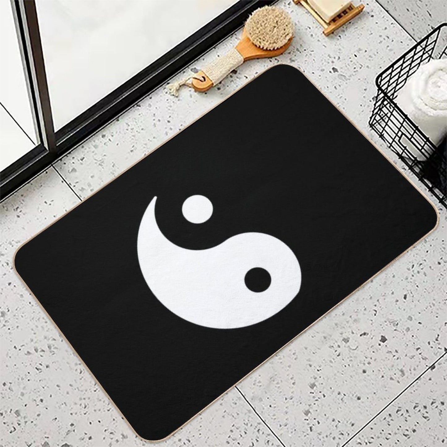 Yin Yang  Easy To Clean Bath Mat