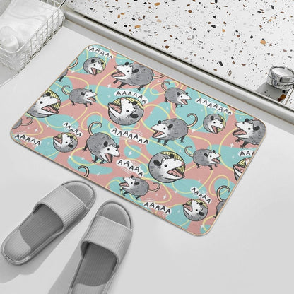 Opossum Screm Durable Bath Mat