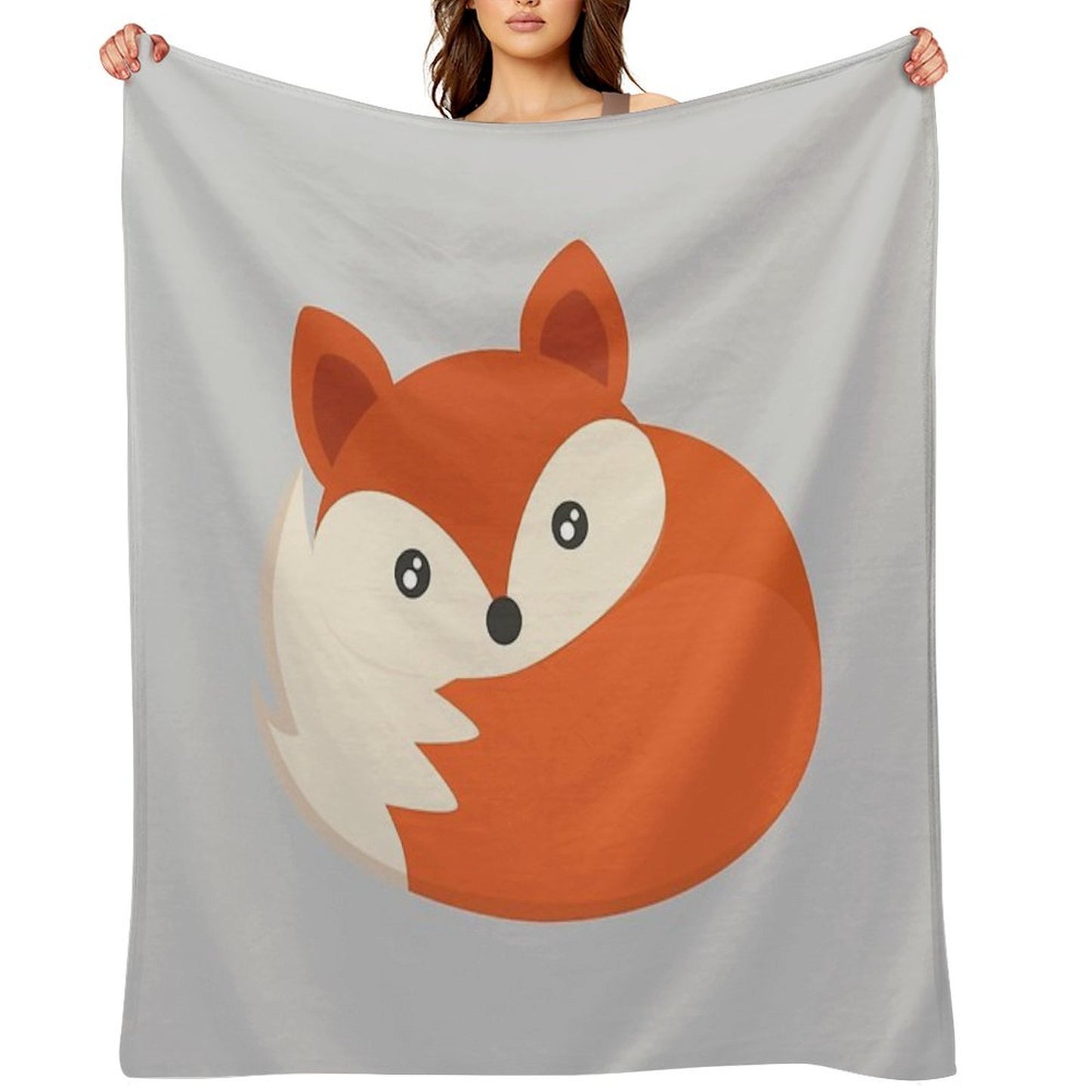 Hello Sleepy Fox Sustainable Throw Blanket