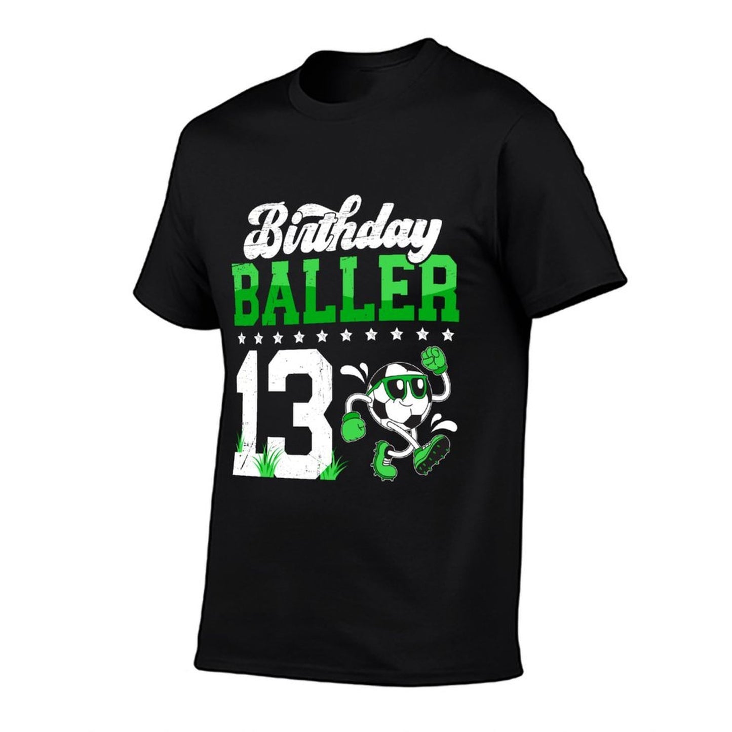 13th Soccer Birthday Party Thirteen Year Old Soccer Player  Slim-fit Cut T-Shirt