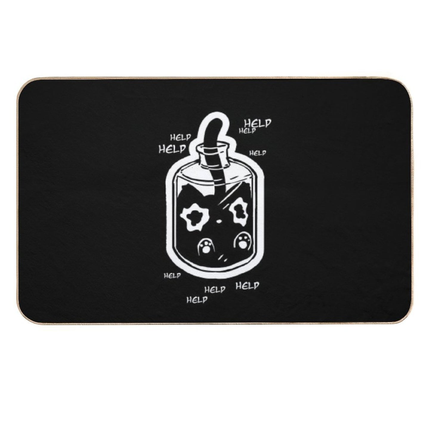 Bottled Cat  Eco-Friendly Bath Mat