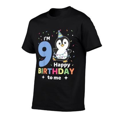 Kids Penguin For 9th Birthday For Children Nine Years Old Penguin  Versatile T-Shirt