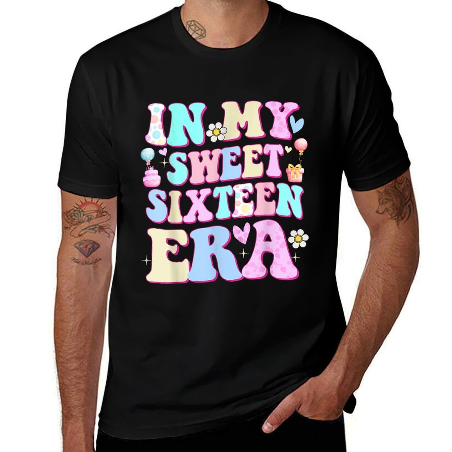 Retro Groovy In My Sweet Sixteen Era Sweet 16th Birthday  Odor-resistant T-Shirt