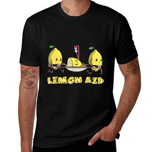 Lemon Aid Funny Lemonade Funny Lemons Meme Graphic Humorous  Cotton T-Shirt