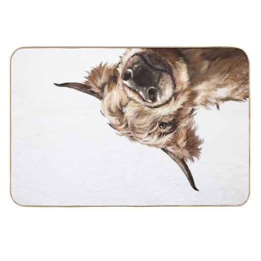 Sneaky Highland Cow  Rapid-Drying Bath Mat