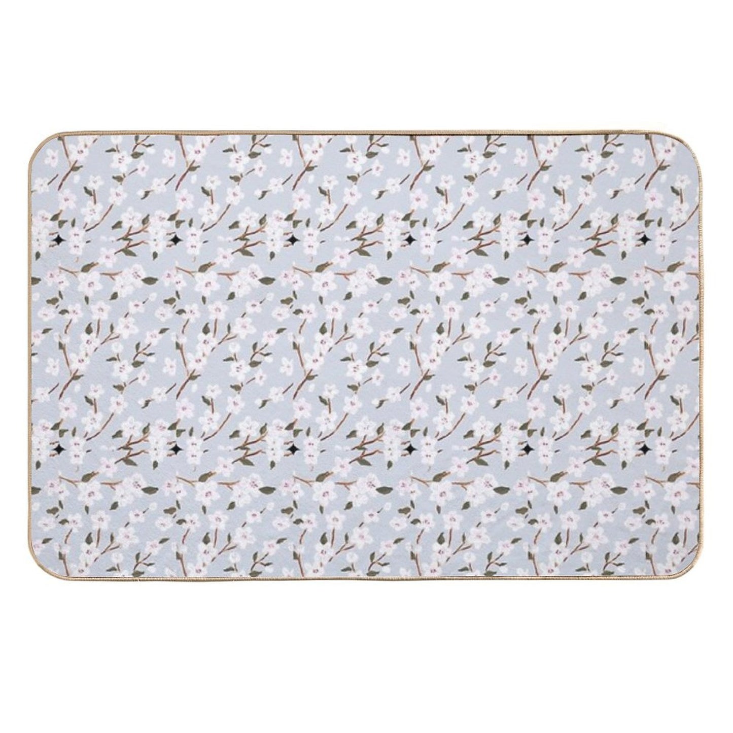 Pastel Flowers  Repositionable Bath Mat