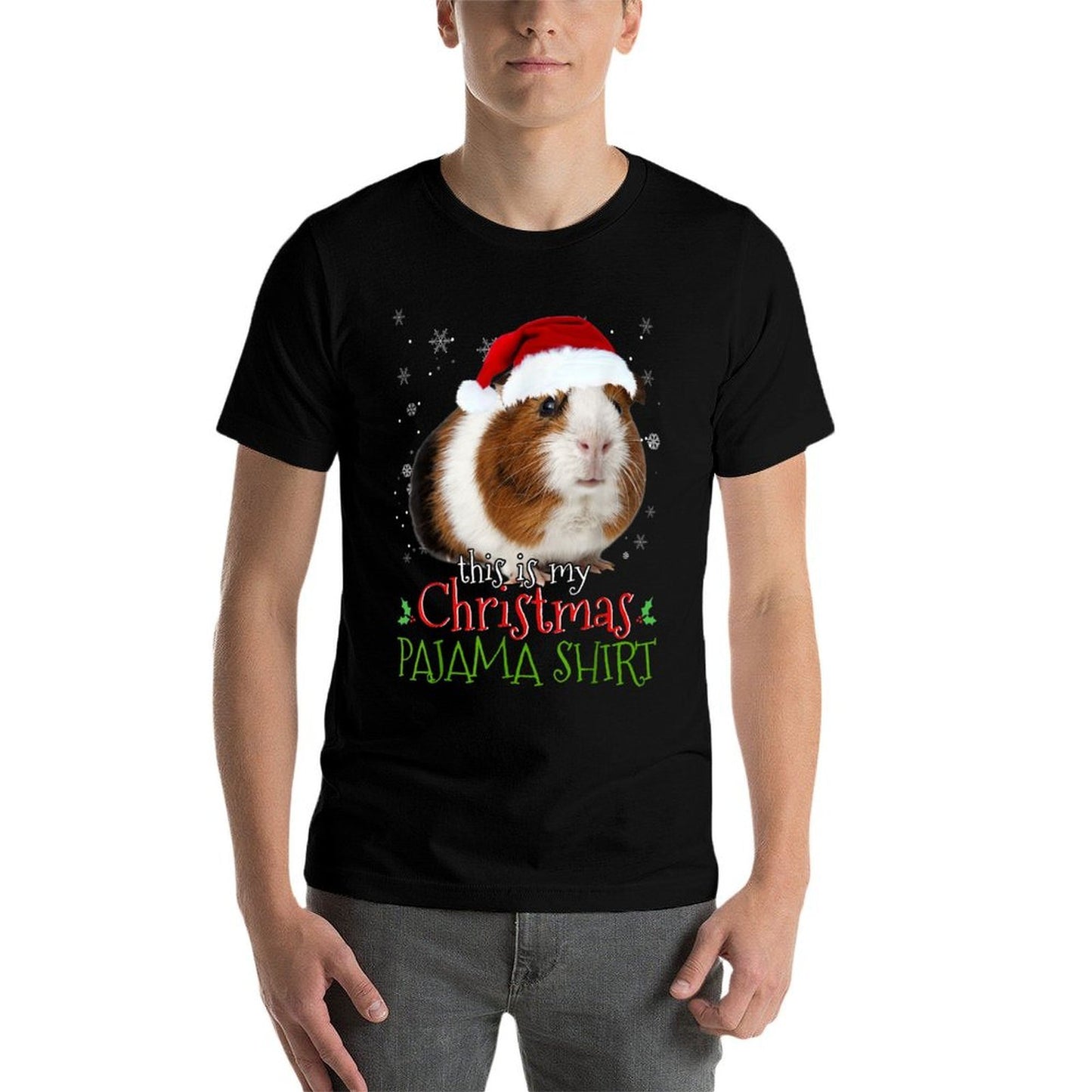 Guinea Pig Christmas T Shirt This Is My Christmas Pajama Comfortable T-Shirt