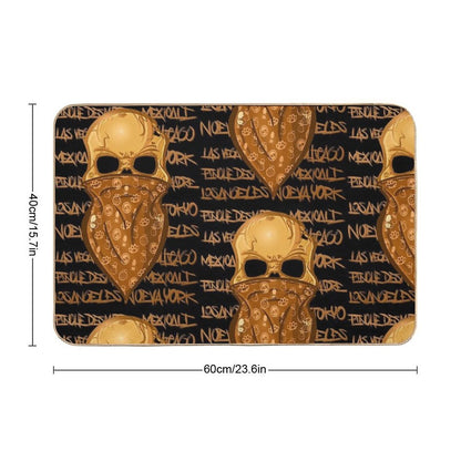 Urban Skull  Pet-Safe Bath Mat
