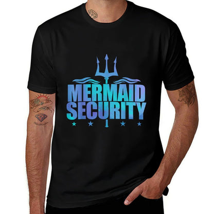 Mermaid Security Funny Dad Mom Mermaid Family Mermaid Squad  Soft T-Shirt