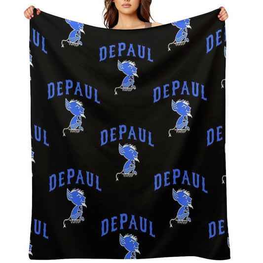 DePaul Mascot Design Sustainable Throw Blanket