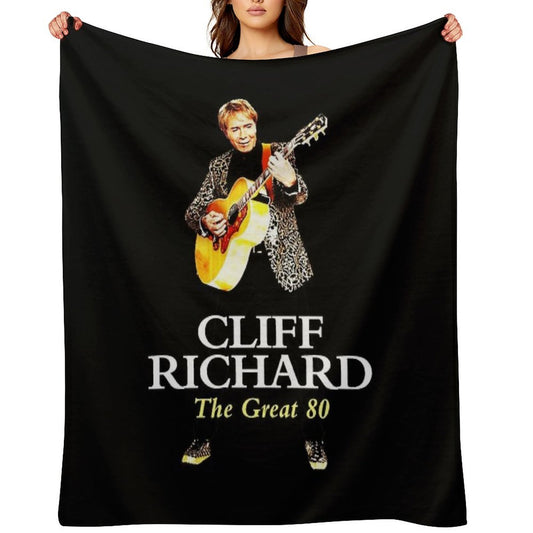 Best Clear Design of American Legend Singer Songwriter  Actor Cliff Richard Anti-pilling Throw Blanket