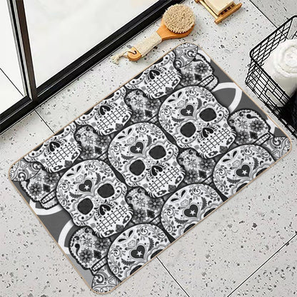 Sugar Skulls  Fade-Resistant Bath Mat