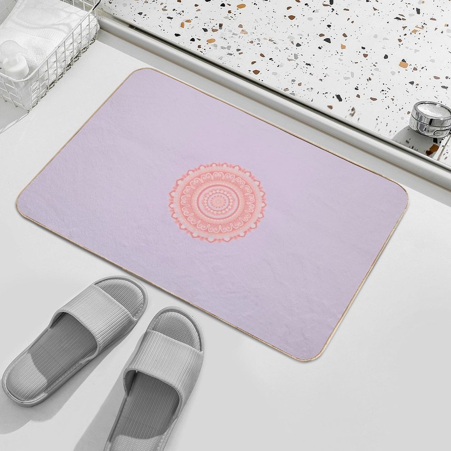 Mandala Art  Absorbent Bath Mat