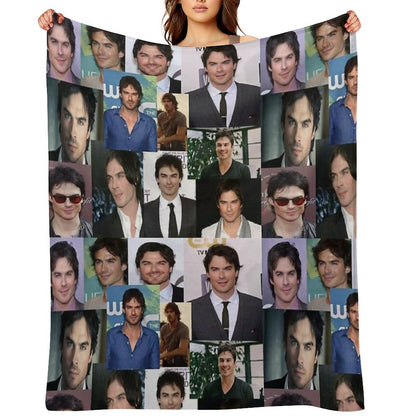 Young Ian Somerhalder Velvety-soft Throw Blanket
