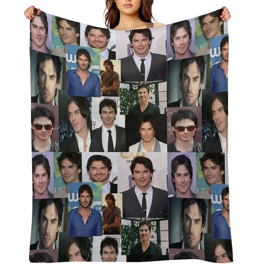 Young Ian Somerhalder Velvety-soft Throw Blanket